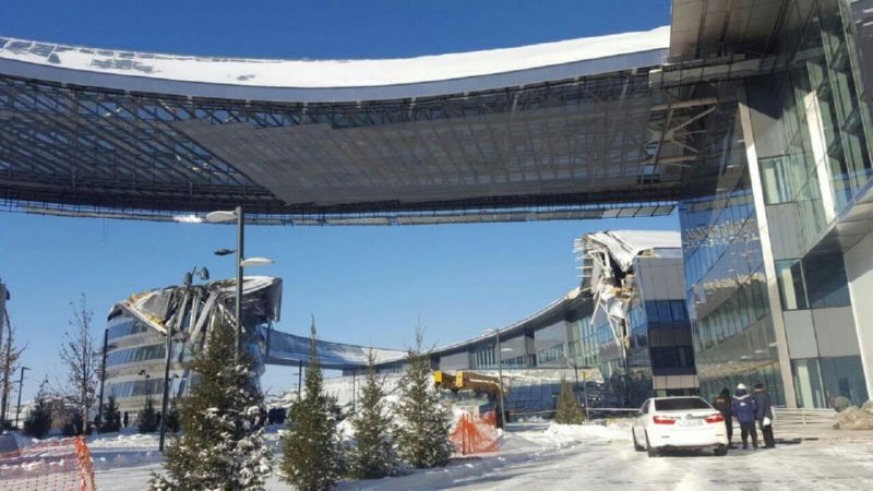 В Астане на EXPO 2017 рухнуло здание
