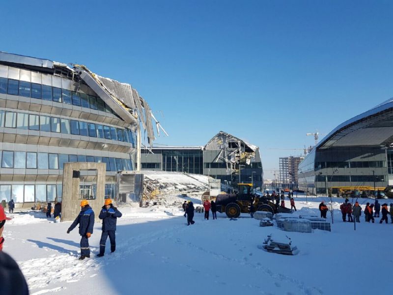 В Астане на EXPO 2017 рухнуло здание