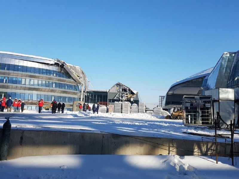 В Астане на EXPO 2017 рухнуло здание